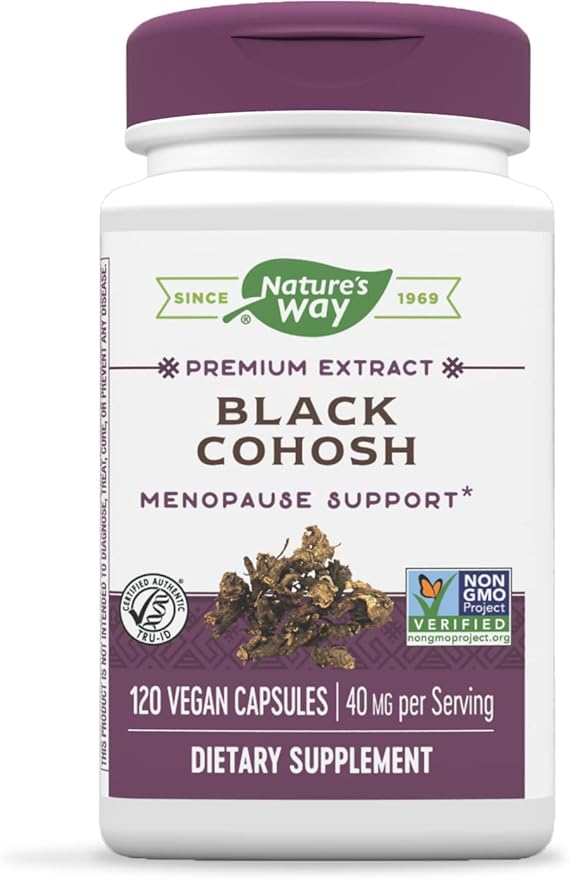 Nature's Way Premium Black Cohosh, Menopause 40 mg 120 Vegan