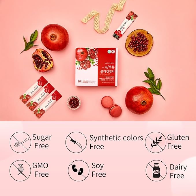 HAMCHOROK❤️Rg+ Anti-Aging Korean-Beauty Pomegranate Collagen Jelly 20g x60 x60 stick/ Joint(60)