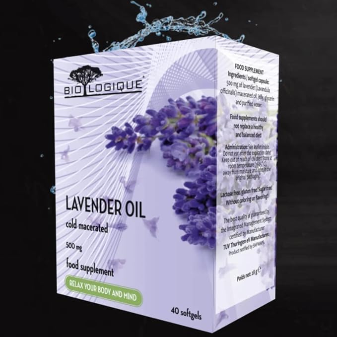 Lavender Pure Oil 500mg, 100% Pure 40 softgel