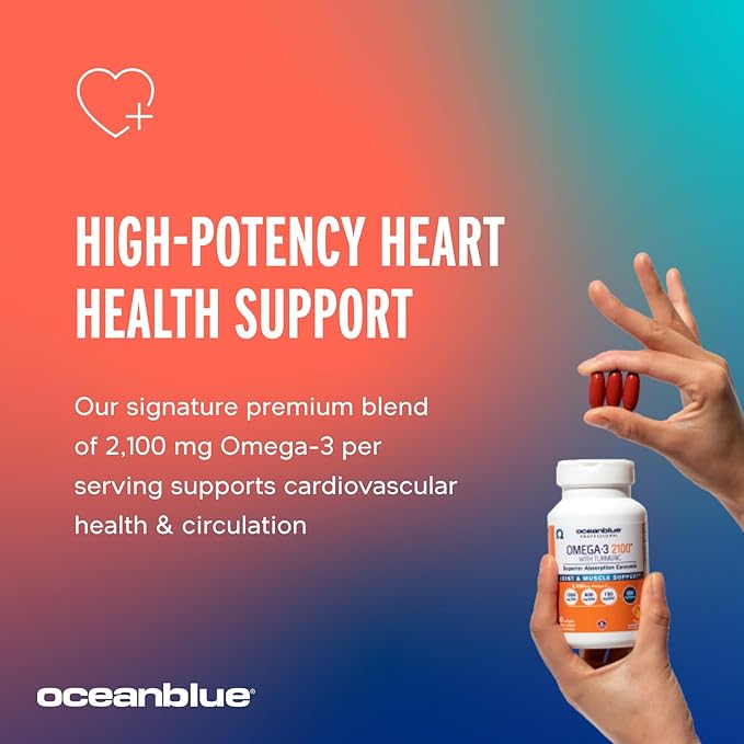 Oceanblue Professional Omega-3 2100 with Turmeric 60 Count 20 Servings