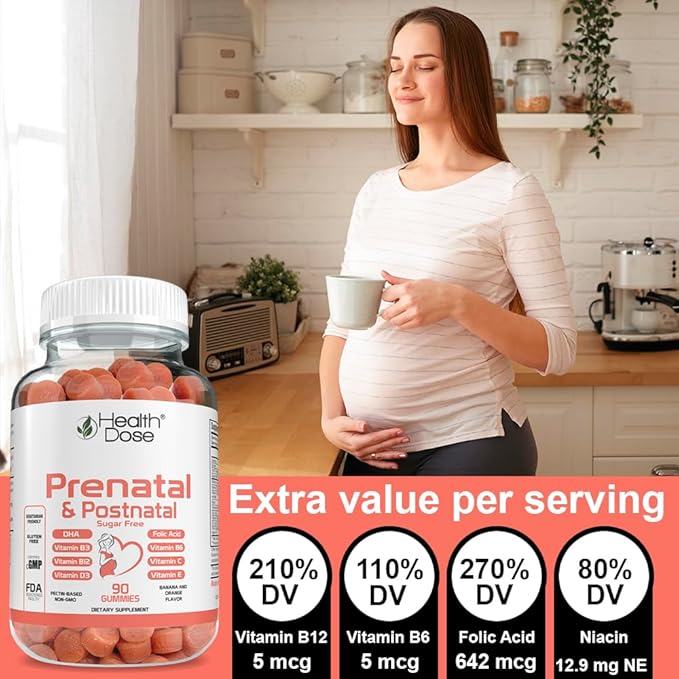 Prenatal/Postnatal Complex Supplement. Vitamin B6, B12, 90Ct