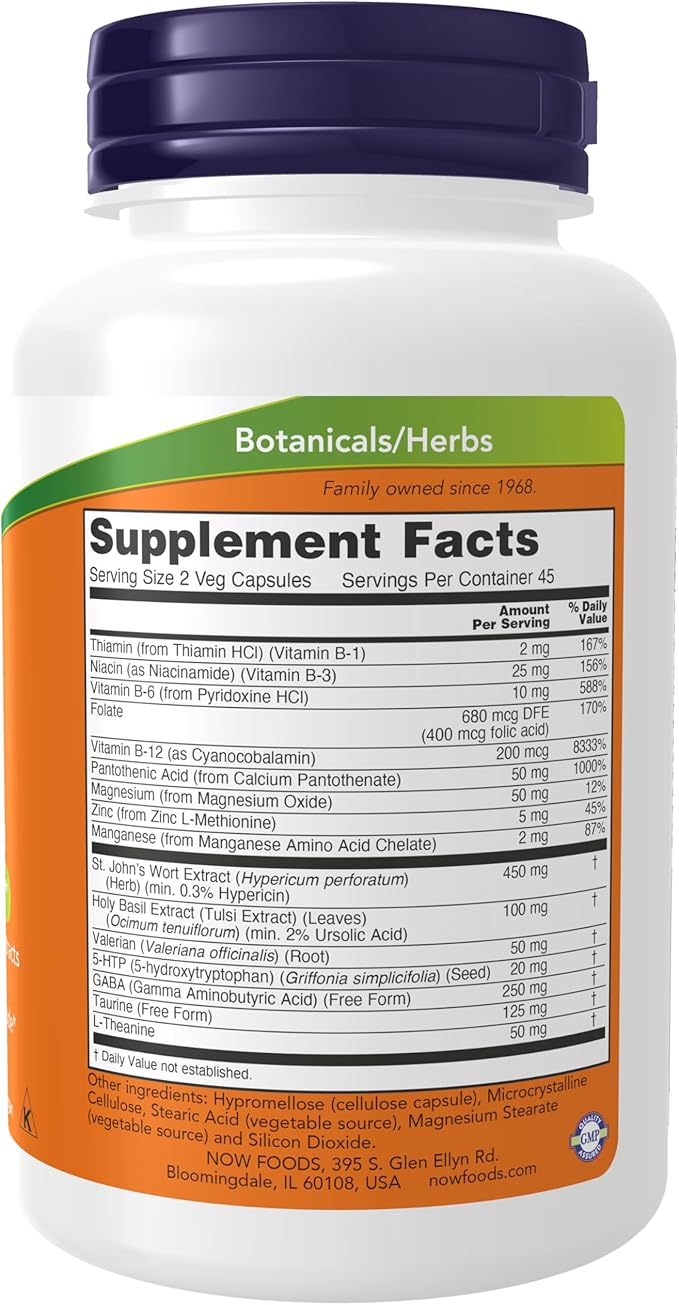 NOW Supplements, Mood Support with St. 90 Veg