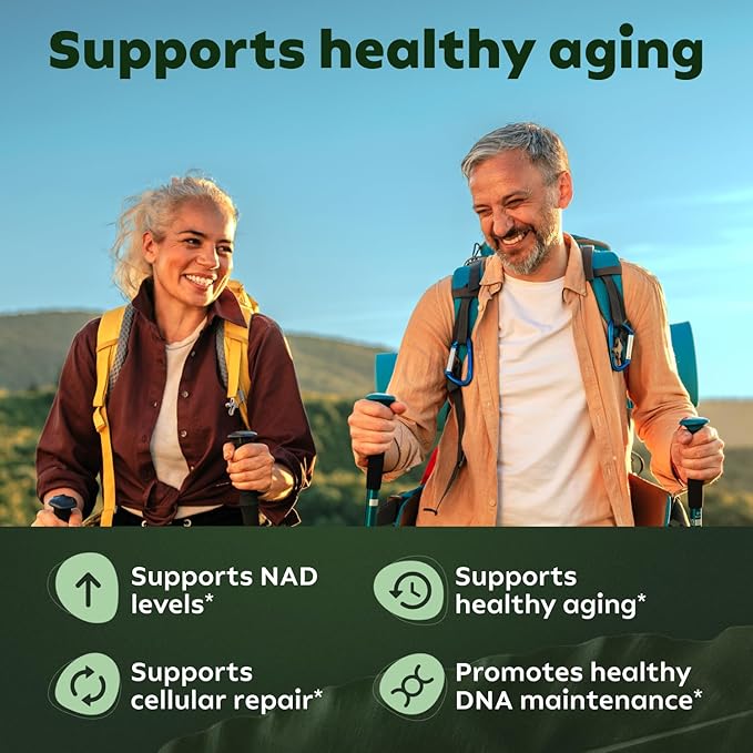 NMN Supplement Alternative - Liposomal NAD w/Resveratrol - High Purity NAD Supplement for Anti-Aging, Energy, Focus - 80 Capsules, Green