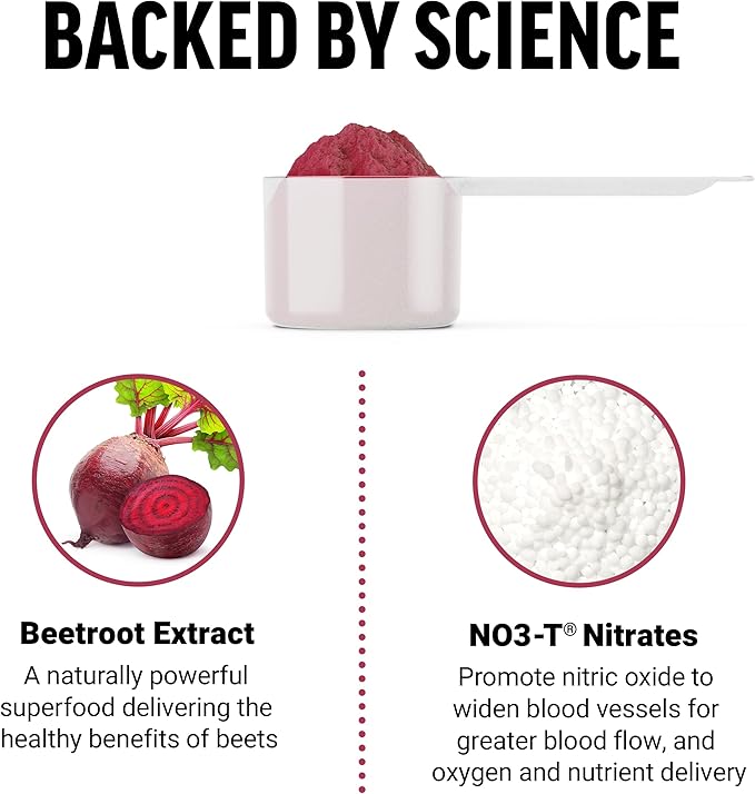 FORCE FACTOR Total Beets Superfood Beet Root Powder 2-Pack, Nitrates to Support Circulation, Blood Flow, Nitric Oxide, Energy, Endurance, Stamina, Cardiovascular Heart Health Supplement, 60 Servings