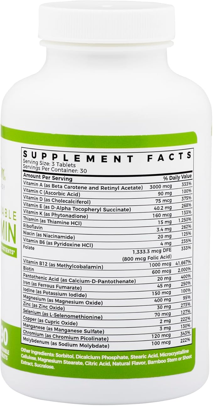 BariSlim Chewable Bariatric Multivitamin 45mg Iron