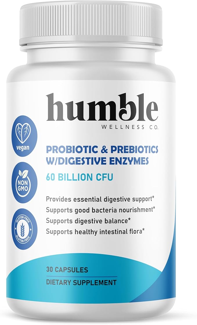 Organic Prebiotics + Probiotics Supplement 60 Billion