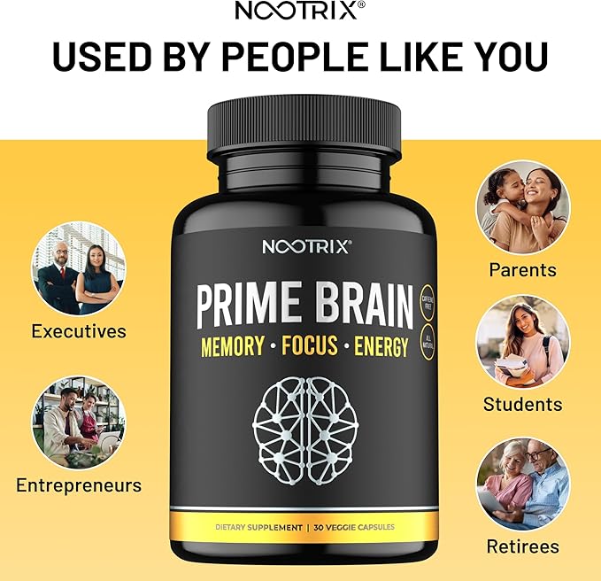 Prime Brain Supplement B12 & 30 Vegan