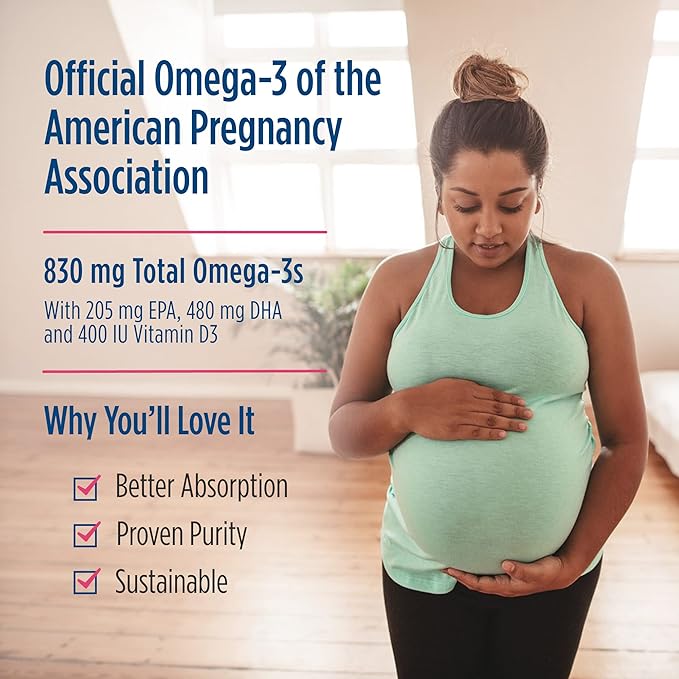 Nordic Naturals Prenatal DHA, Unflavored 180 Soft 830 mg Omega-3 + 400 IU D3 - 90 Servings