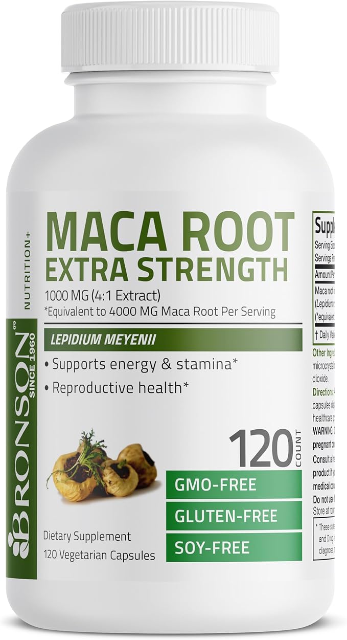 Bronson Maca Root Extra Lepidium Meyenii, 120 Vegetarian
