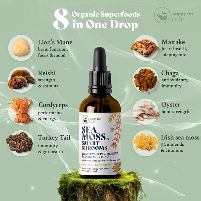 Organic Irish Sea Moss Liquid Drops 7 Adaptogenic