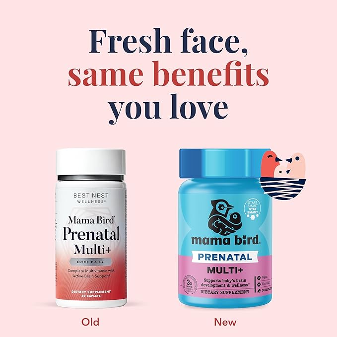 Best Nest Wellness Mama Bird Prenatal 30 Caplets (30 Servings)