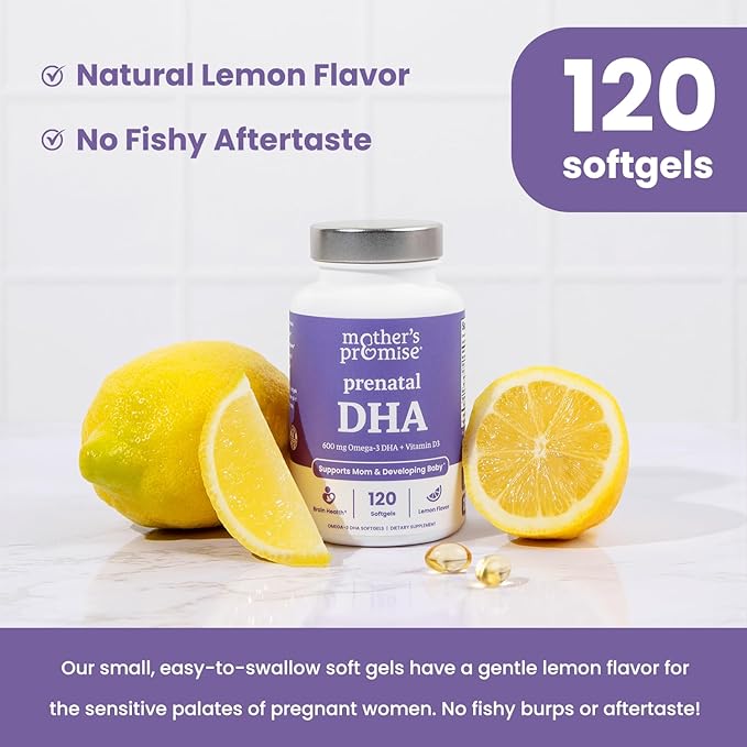 Prenatal DHA for Women 600mg + 400 IU D3 | 120 Softgels 3 Fish 300mg per