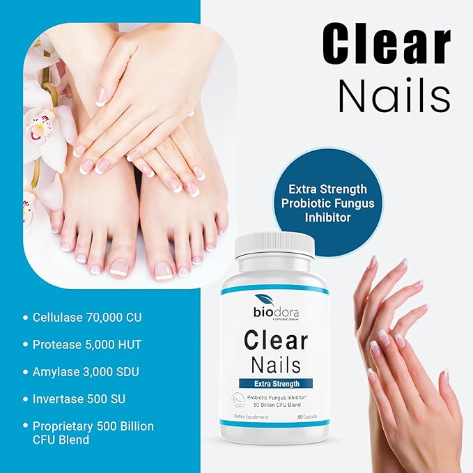 Clear Nails - Extra Strength - Probiotic Fungus Inhibitor - 50 Billion CFU