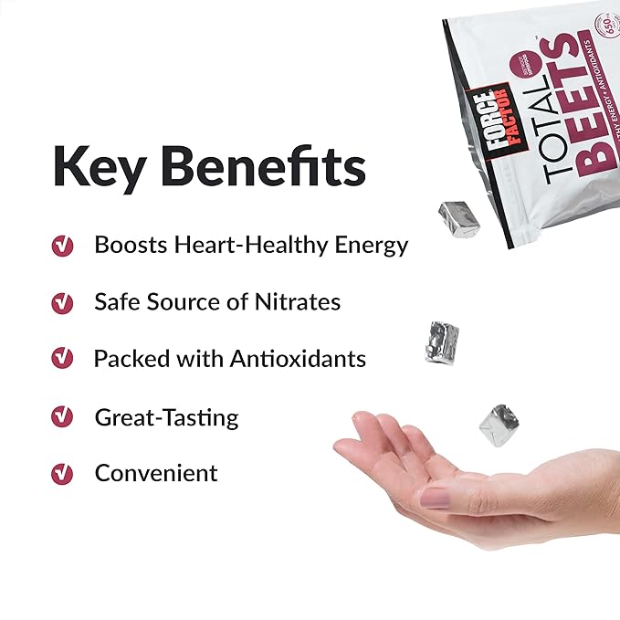 Force Factor Acai Soft Chews for Immunity & Total Beets Soft Chews for Heart Healthy Energy, 30 & 60 Chews