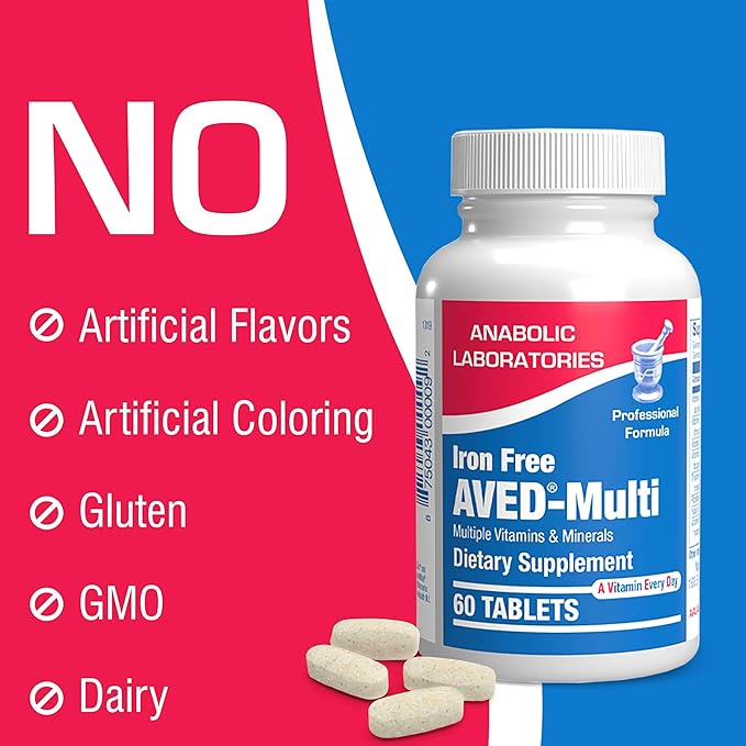 Iron Free Daily Multivitamin for Men 60 Tablets