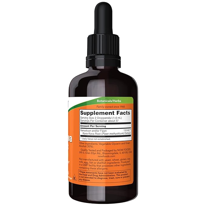 NOW Supplements, Kava Kava Liquid Extract 2-Ounce