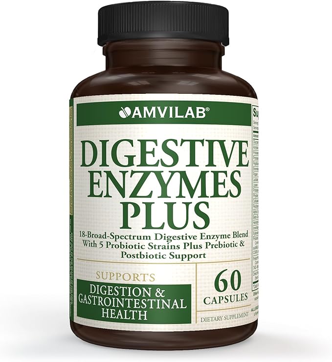 Digestive Enzymes Plus Probiotics.18 broad spectrum 5 probiotic 60 Vegetarian