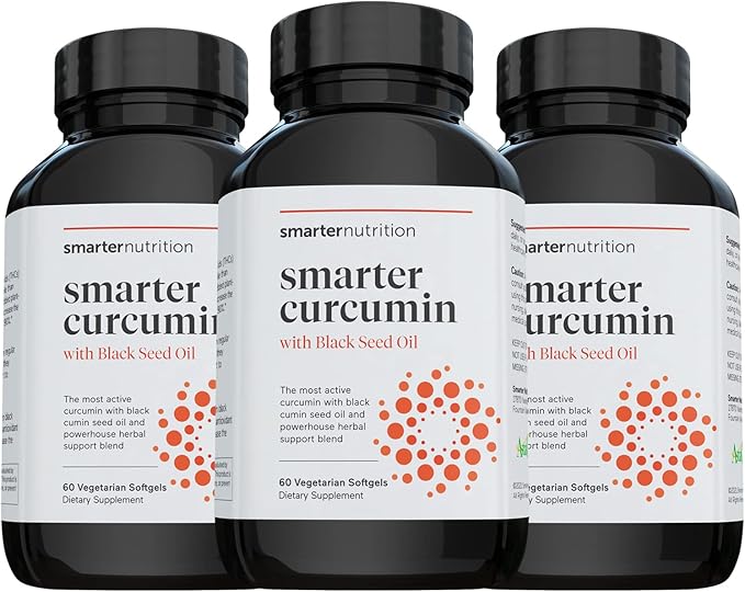 Smarter Nutrition Curcumin Softgels 95% Tetrahydrocurcuminoids (60 Count 3)