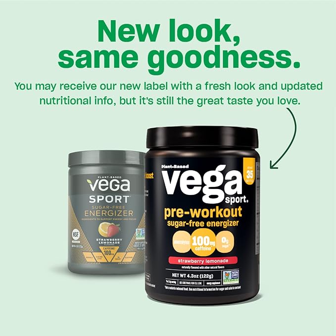 Vega Sport Sugar Free Pre-Workout Energizer, Berry 4 oz