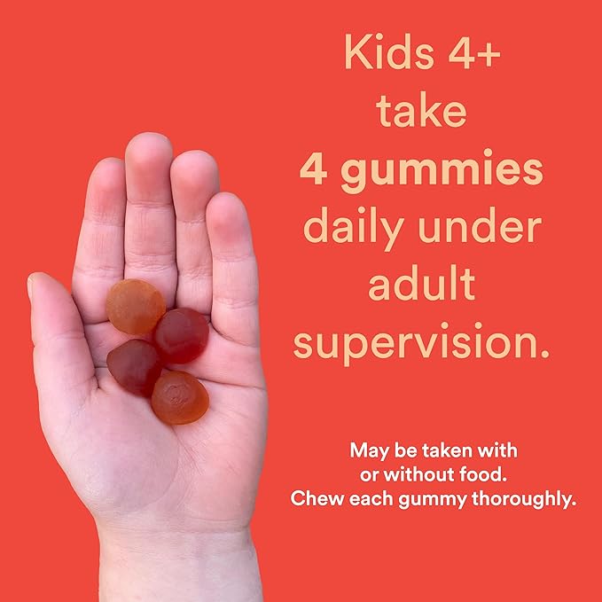 SmartyPants Organic Kids Multivitamin Gummies: Probiotics, 3 (ALA), D3, C, B12, B6, B6, Vitamin 120 Count (30 Day