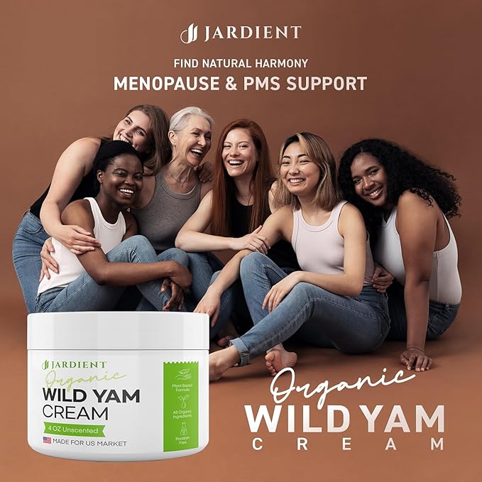 Wild Yam Cream Hormone Balance: Natural Organic Formula for Menopause Relief & Menstrual Support Like Hot Flashes Night Sweats