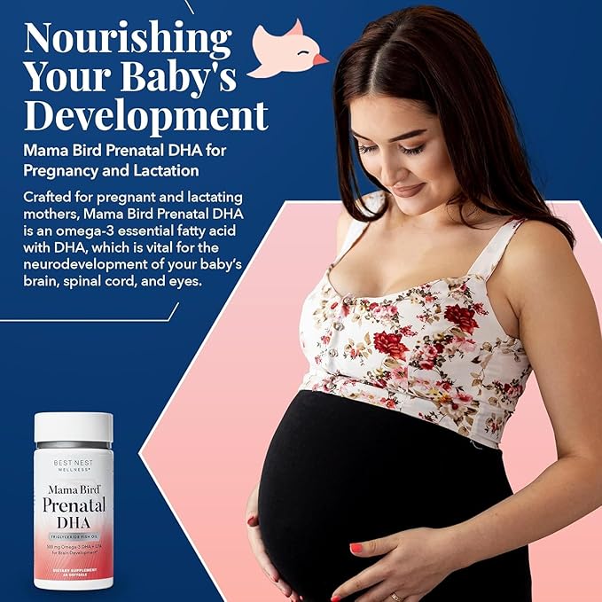 Best Nest Wellness Mama Bird Prenatal 3 DHA 500 mg 60 Ct