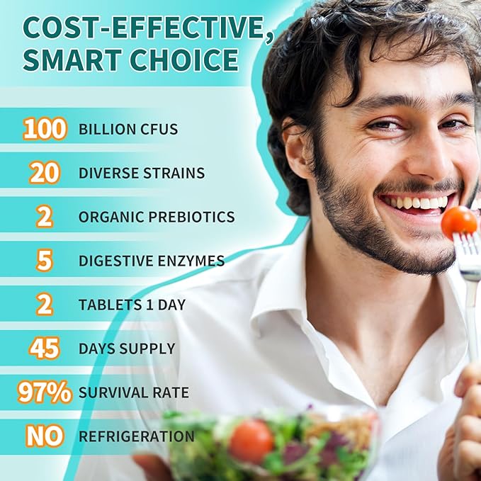 Probiotics for Men Digestive Health 100 (90 Tablets)