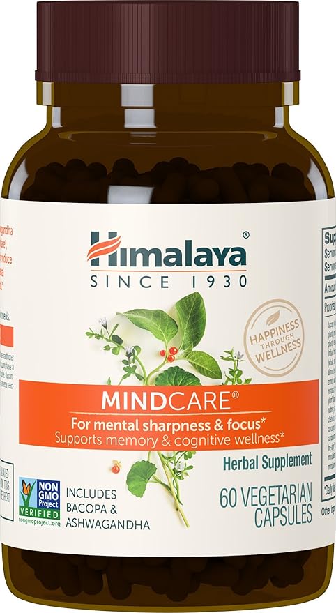 Himalaya MindCare, Nootropic Brain Supplement Booster 1170 mg, 60 Capsules