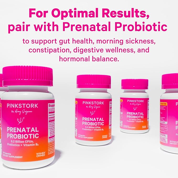 Pink Stork Total Prenatal Vitamins B12 - 60 Capsules, 1 Month