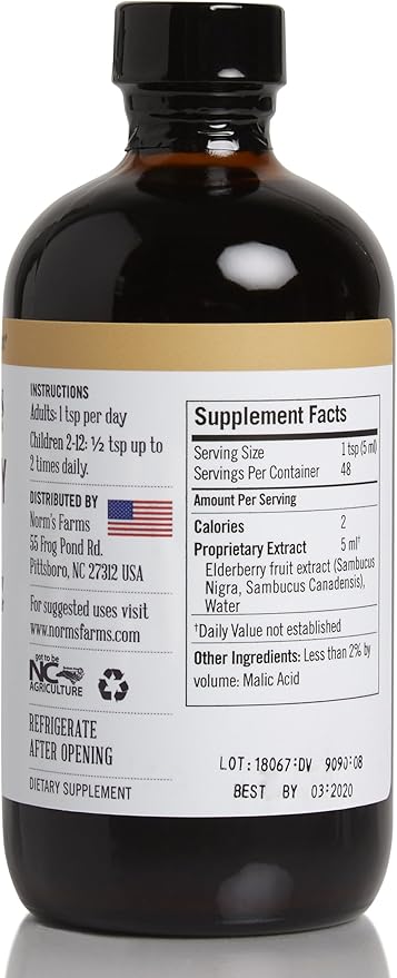 Norm's Farms American Elderberry Extract 8 Oz.