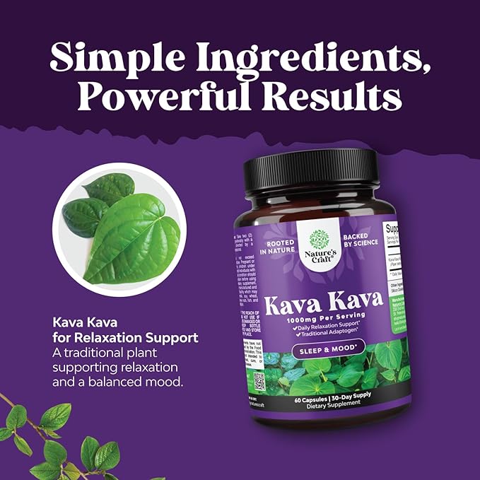Kava Root Mood Support Supplement 1000mg per (30 Servings)