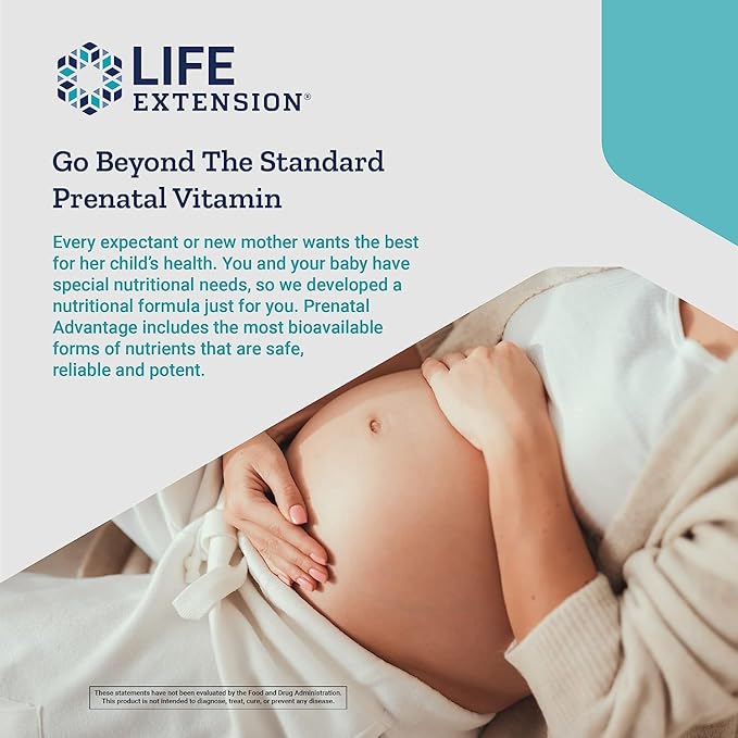 Life Extension Prenatal Advantage Supplement – -120 Softgels