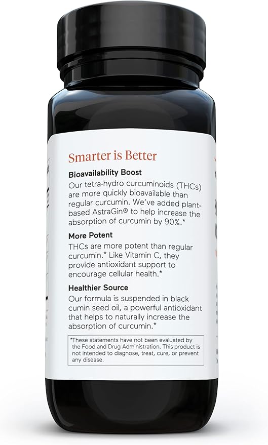 Smarter Nutrition Curcumin Softgels 95% Tetrahydrocurcuminoids (60 Count 3)