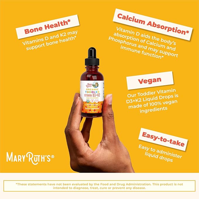 MaryRuth Organics Vitamin D3, Vitamin K2, D3 K2 K2 Drops, K2 D3 D3 Vitamin 1 Fl