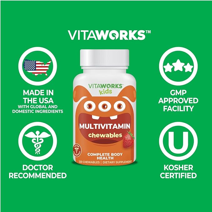 Kids Multivitamin with Iron & Minerals 120 Chewables",