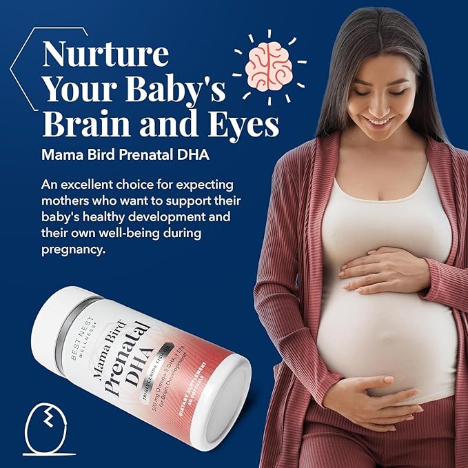 Best Nest Wellness Mama Bird Prenatal 3 DHA 500 mg 60 Ct