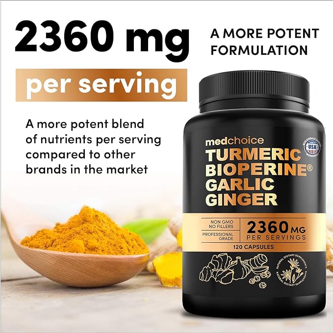4-in-1 Turmeric and Garlic Supplements 2360 mg (120 ct) 1)