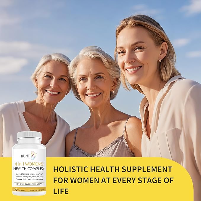 Women's Wellness Blend - Evening Primrose, Rosehip & Soy Isoflavones - Hormonal Balance, Healthy Skin & Vitality Support - Vegan Capsules