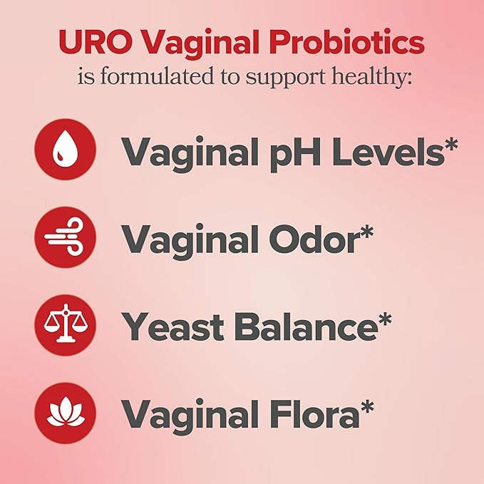 URO Vaginal Probiotics for Women pH 60 Count 1)