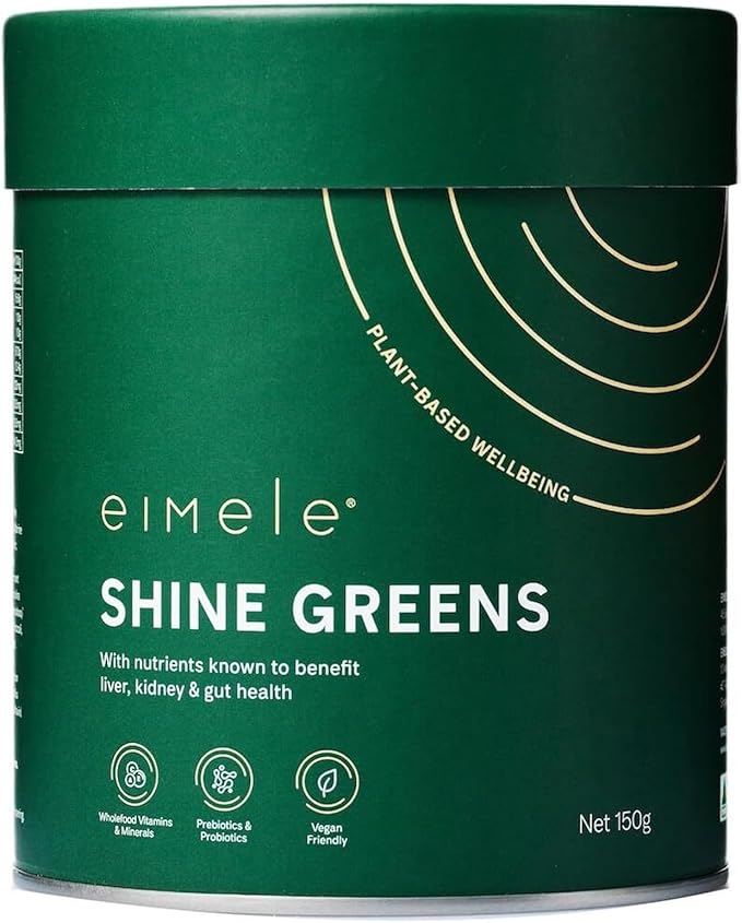 | Shine Greens | Plant-Based Superfood Greens Powder for Gut Health | Supports Energy, Digestion & Immunity | Packed with Antioxidants, Essential Nutrients & Probiotics | 42 Servings (5.29oz)