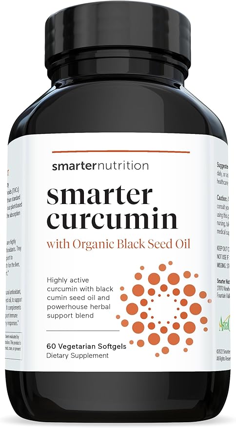 Smarter Nutrition Curcumin Softgels 95% Tetrahydrocurcuminoids (60 Count 1)