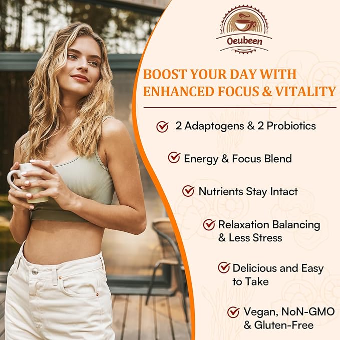 Mushroom Coffee - Mushroom Coffee Organic with 11 Superfood Mushrooms, Includes Lion's Mane, Reishi, Chaga, Cordyceps and Adaptogens, Mushroom Supplement for Energy, Focus, Memory and Immunity - 5.3oz