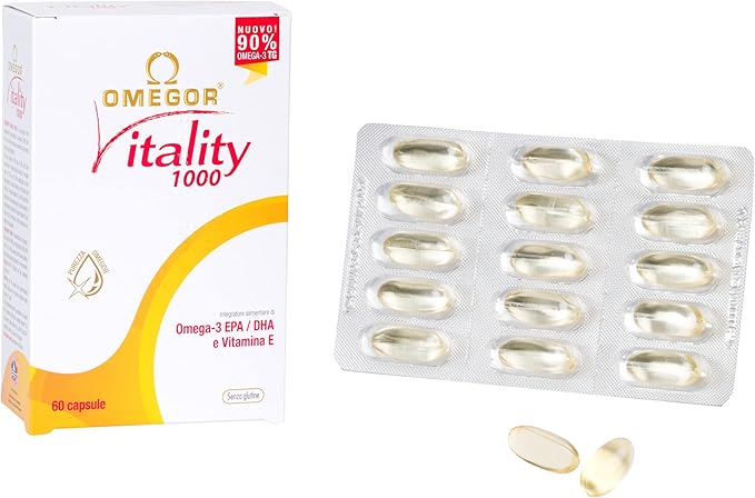 OMEGOR® Vitality 1000-90 Capsules Omega-3 with 800mg EPA/DHA Omega-3 IFOS 5-Star Certified 2006 | 90% Omega-3 Omega-3 in