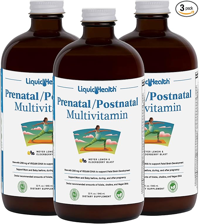 LIQUIDHEALTH Prenatal/Postnatal Multiple Liquid Women's Multivitamin (3 Pack)