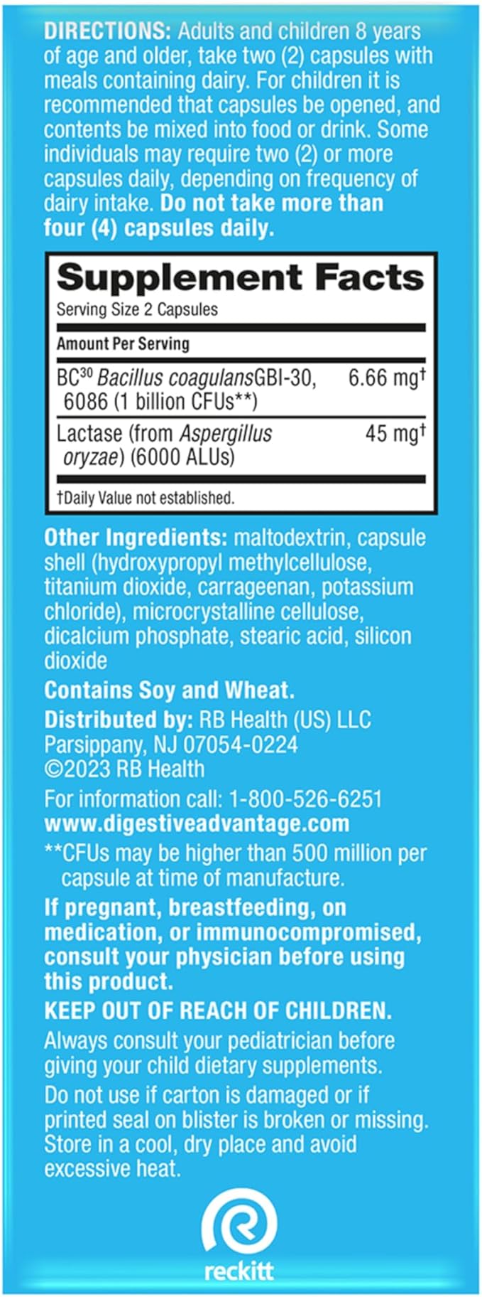 Digestive Advantage Probiotics + Lactase Digestive 96ct