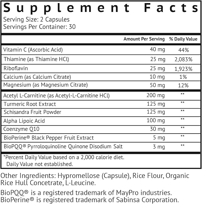 VitaMonk MITOTRAX™ Bio-Enhanced Mitochondrial Supplement Revitalize 100% All-Natural 60 Capsules