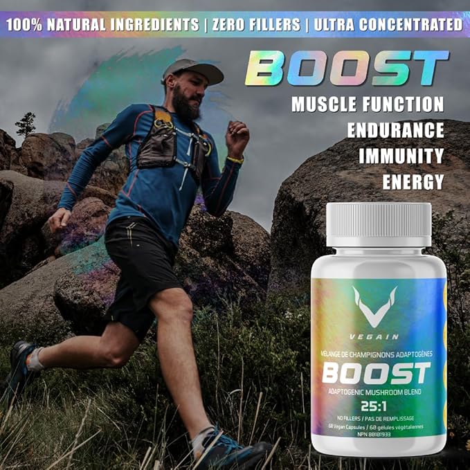 Boost Adaptogenic Mushroom Blend 60 Servings, 25:1 Extract 60 Vegan