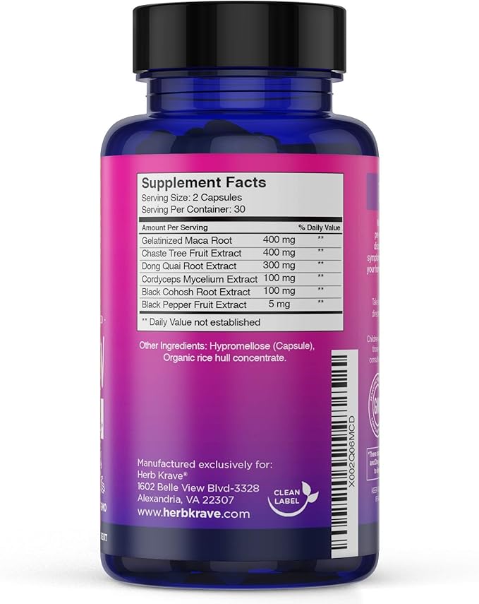Flow and Glow Natural Hormone Balance 60 Vegan (1 Pack)