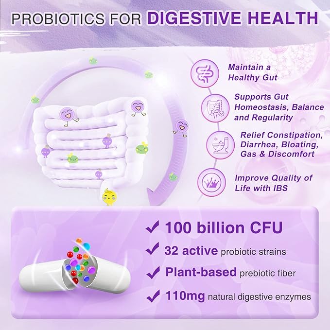 ZEBORA Probiotics for Women Digestive Health 100 Billion 90 Capsules