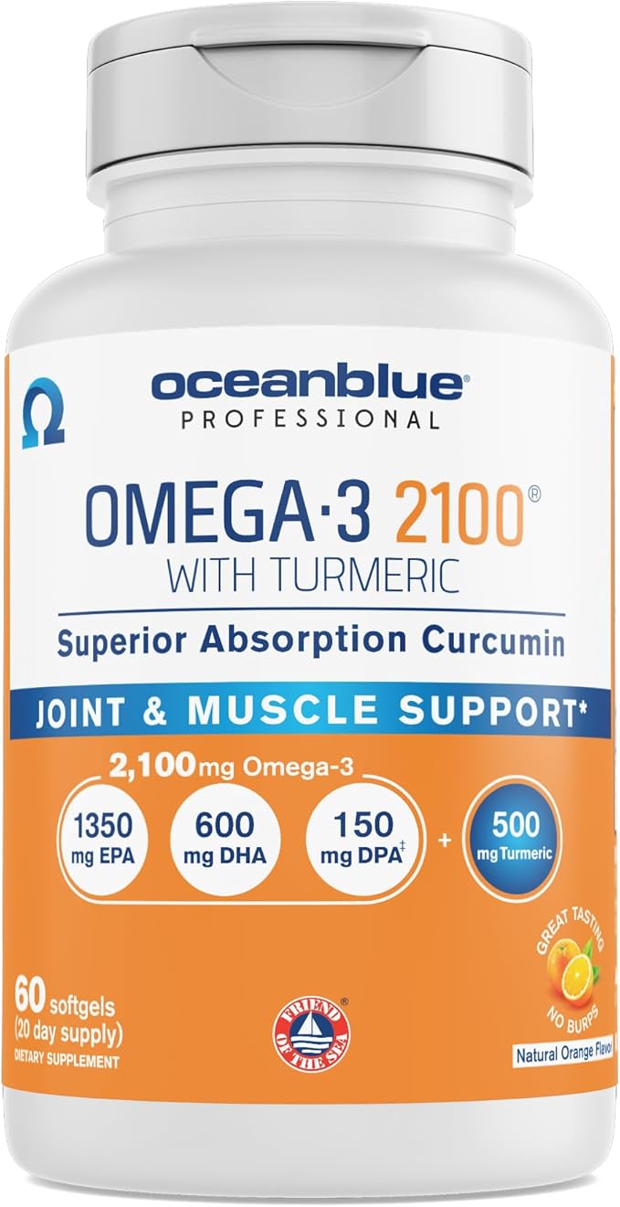 Oceanblue Professional Omega-3 2100 with Turmeric 60 Count 20 Servings